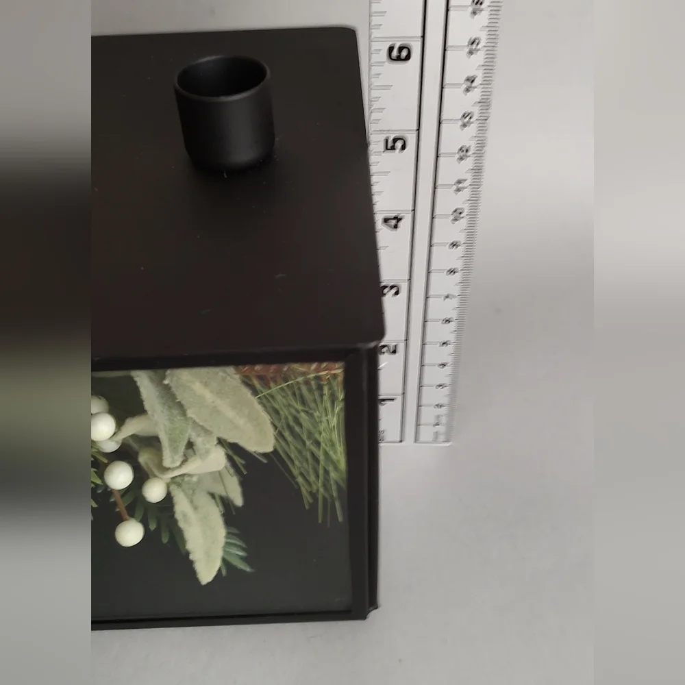 Hearth and hand with magnolia rectangle taper holder metal black  decorative